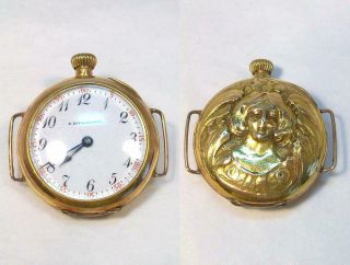 Antique Art Deco 14k Yellow Gold Lady Elgin 15 Jewels C.  D.  Peacock Wrist Watch