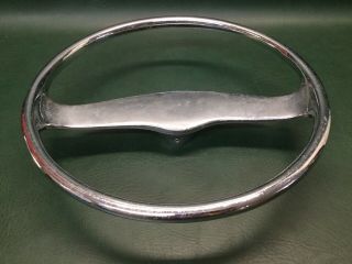 Vintage Solid Bronze Chrome Plated Boat Ship Steering Wheel 15 " Speed Boat