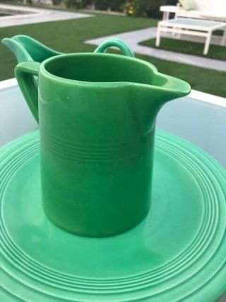 Vintage Fiesta Ware Harlequin Rare Medium Green 22 Oz Utility Pitcher