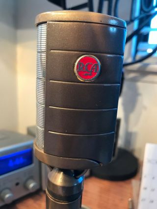 Vintage 1950 ' s RCA Type MI - 12005 / KN - 1B Pressure Microphone - w/stand 2