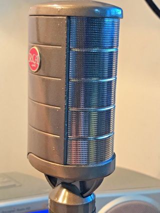 Vintage 1950 ' s RCA Type MI - 12005 / KN - 1B Pressure Microphone - w/stand 5