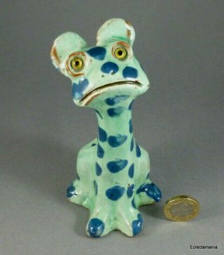 Scarce Vintage BARON Art Pottery Grotesque Frog - Arts & Crafts - Vulliamy 3