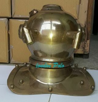 Antique Scuba SCA Divers Helmet US Navy Mark V Deep Sea Marine Divers 4