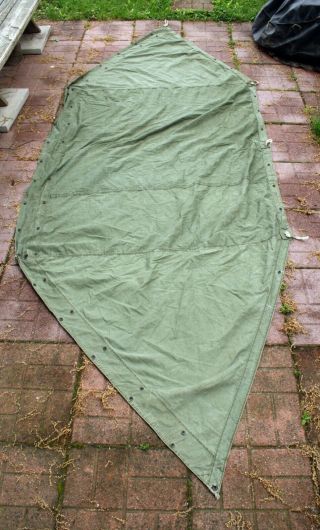 Vintage Us Army Military Half Shelter Tent