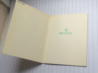 ROLEX VINTAGE YOUR ROLEX BOOKLET - REF 579.  02 - DATED 12/73 - 32 PAGES - MOST WITH PICS 2