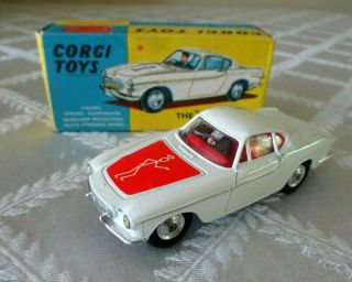 Vintage Corgi 258 - The Saints Car - Rare - Orange Label - Volvo P 1800 - Mibox - Toy -
