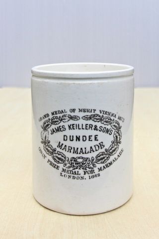 Vintage 1900s Huge 3lb Size James Keiller & Sons Dundee Marmalade Maling Pot Jar