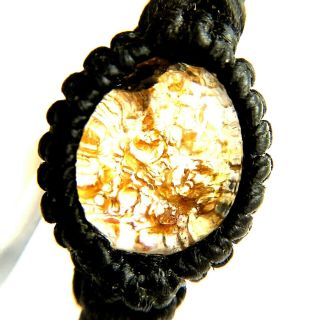Thai Amulet Bracelet Golden In Quartz Crystal Mystic Silk Gemstone Cosmic Power
