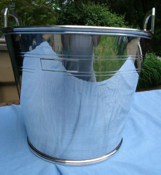 RARE VTG Ralph Lauren LARGE Silver Plate Bucket Special Occasion Signed w/Pouch 10