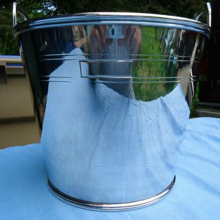Rare Vtg Ralph Lauren Large Silver Plate Bucket Special Occasion Signed W/pouch