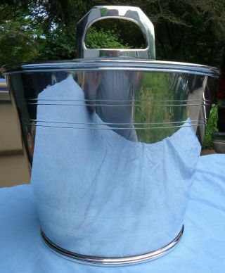 RARE VTG Ralph Lauren LARGE Silver Plate Bucket Special Occasion Signed w/Pouch 2