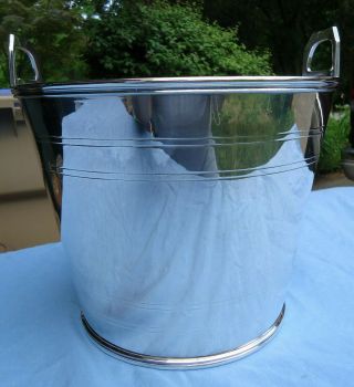 RARE VTG Ralph Lauren LARGE Silver Plate Bucket Special Occasion Signed w/Pouch 3