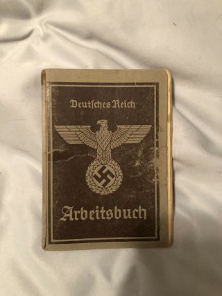 Vintage World War 2 German Military Arbeitsbuch
