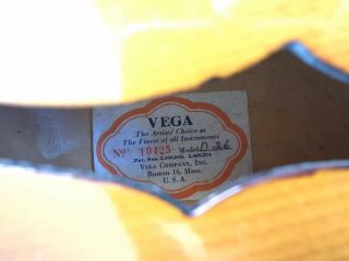 1950 ' s Rare Vintage Vega Electric Acoustic Guitar,  made in USA 6