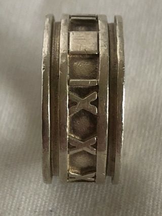 Vintage 1995 Tiffany Co Sterling Silver Roman Numeral Ring 3