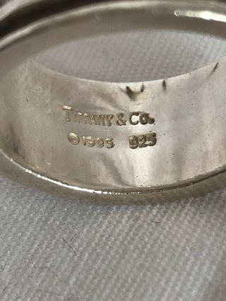 Vintage 1995 Tiffany Co Sterling Silver Roman Numeral Ring 6