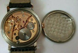 Vintage Gold on Steel 1950 ' s LEMANIA with rare caliber 3065 17 Jewels Watch 10