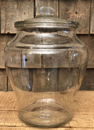 Antique SQUIRREL BRAND Salted Nuts Country General Store Display Jar W/Lid 6