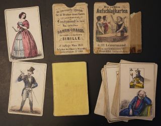 Die Echten Aufschlagkarten Der Mlle Lenormand,  Antique Deck,  1856