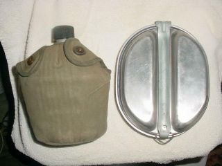 Ww2 Us Military Mess Kit & Canteen W/cup & Cover Army Airborne Marines
