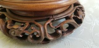 Vintage Chinese Carved Wooden Stands for Vase. 6