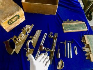 VINTAGE STANLEY 45 SWEETHEART COMBINATION PLANE,  2 BOXES of BLADES 2