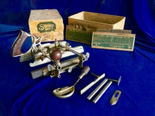 VINTAGE STANLEY 45 SWEETHEART COMBINATION PLANE,  2 BOXES of BLADES 7