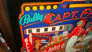 Captain Fantastic Bally Pinball Machine Back Glass Elton John Rare 3