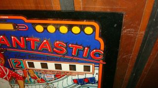 Captain Fantastic Bally Pinball Machine Back Glass Elton John Rare 4