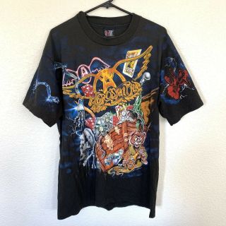 Vtg 90s Aerosmith Band Graphic Tee Shirt Rock Rare Giant Usa Xl Draw The Line