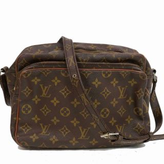 Authentic Vintage Louis Vuitton Shoulder Bag Nile M45244 Browns Monogram 375558