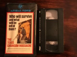 The Texas Chainsaw Massacre VHS Astral Video Rare Horror Big Clamshell Box HTF 4