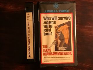 The Texas Chainsaw Massacre VHS Astral Video Rare Horror Big Clamshell Box HTF 5
