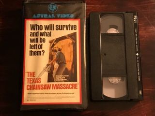 The Texas Chainsaw Massacre VHS Astral Video Rare Horror Big Clamshell Box HTF 6