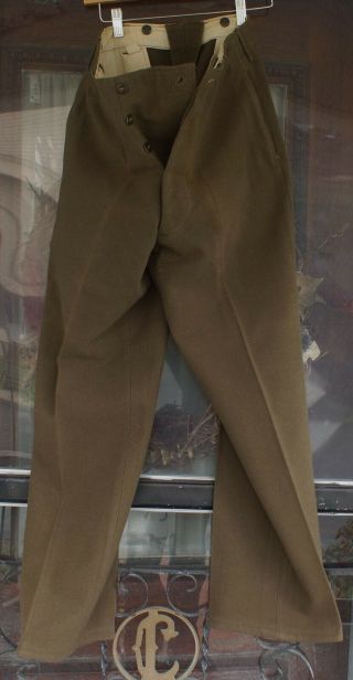 Unissued Ww2 Wwii Us Army Officers Trousers Pants Wool Green 30 X 33 1944 Dated