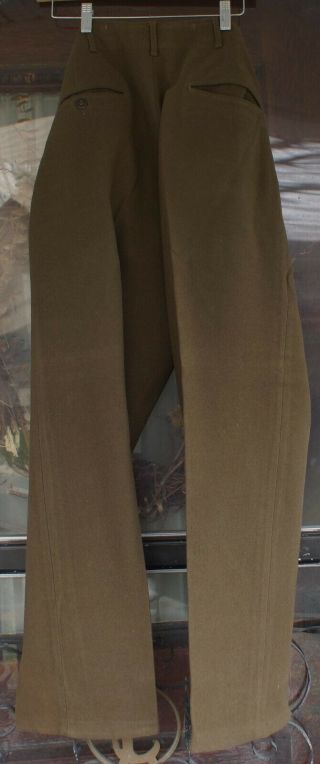 Unissued WW2 WWII US Army Officers Trousers Pants Wool Green 30 X 33 1944 Dated 3