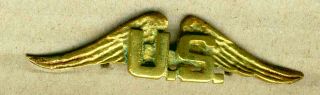 Military Aviation American Trench Art Pilots Wings Usaf Sweetheart Badge Ww2
