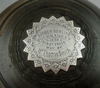 Pair Antique Victorian Silver & Lignum Vitae Lawn Bowls Scottish Borders 1879 4
