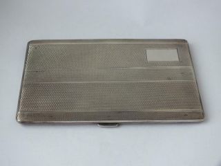 Large Heavy Solid Sterling Silver Cigarette Case 1956/ L 13.  8 cm/ 199 g 2