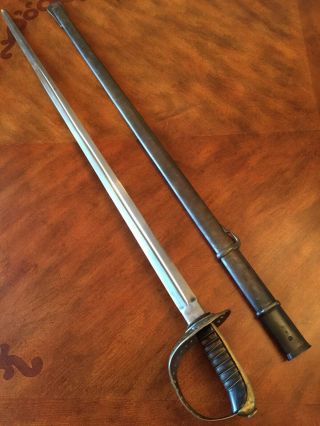 Swedish Military 1893 Cavalry Saber Sword Antique Ww1 Ww2 Knife Bayonet German