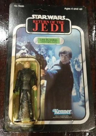 1983 Vintage Star Wars Luke Skywalker (jedi Knight Outfit) Jedi 77 - Back Carded