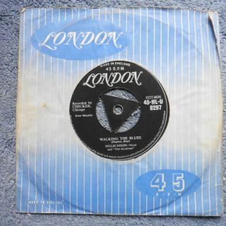 Rare London Tri Willie Dixon Walking The Blues 7 " 45 Single Hlu 8297 Strong Vg