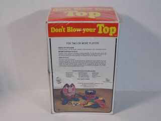 NOS Vintage 1972 Cootie Don ' t Blow Your Top Kids Board Game Play Toy Retro 3