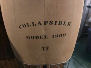 Vintage 1969 Wolf Dress Form Mannequin Size 12 Collapsible Cage Cast Iron Base 3