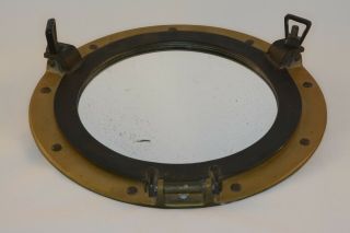 Vintage Brass Ship Porthole Mirror Nautical Beach Decor Maritime