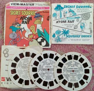 Secret Squirrel/atom Ant View - Master Reels 3pk In Packet With Book.