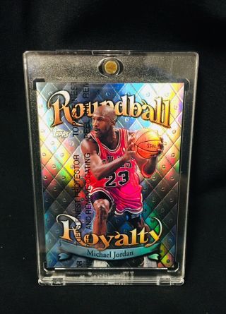 Michael Jordan 1998 Topps Roundball Royalty Refractors W/peel Bulls Hof Rare 90s