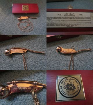 VINTAGE BOATSWAIN ' S WHISTLE 1986 OLD SPICE BOSUN WHISTLE IN WOOD BOX 2