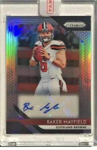 2018 Panini Prizm Baker Mayfield Ssp Silver Rc Refractor Auto Rare