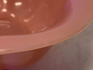 Vintage Antique Chinese Republic Period Pink Peking Glass Bowl Marked China 11